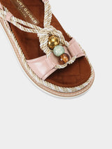 Kurt Geiger London Orson Rope Sandal - Pale Pink