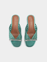 Kurt Geiger London Crystal Strap Flat Mule - Green