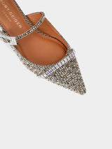 Kurt Geiger London Strass Buckle Flat Mule - Beige Combination