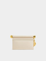 JW Pei Holly Metal Pendant Embellished Clutch - White
