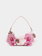 JW Pei Lily Orchid Embroidered Shoulder Bag - Pink