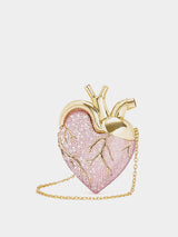 JW Pei Maren Artificial Crystal Heart Shaped Bag - Pink