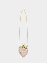 JW Pei Maren Artificial Crystal Heart Shaped Bag - Pink