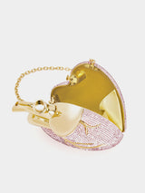 JW Pei Maren Artificial Crystal Heart Shaped Bag - Pink