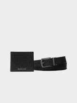 Michael Kors Signature Logo Wallet and Belt Gift Set - Black