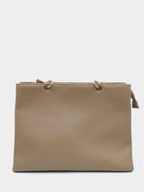 Anna Field Quilted Faux Leather Shoulder Tote Bag - Taupe