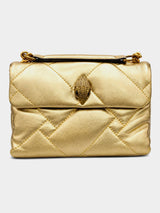 Kurt Geiger London Kensington Quilted Leather Bag – Gold (Defected)