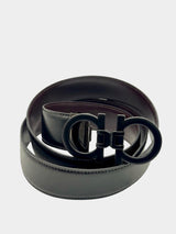 Salvatore Ferragamo T.Moro Black Buckle Belt - Black / Brown