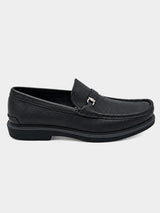Salvatore Ferragamo Gallagher Black Leather Loafers - Black