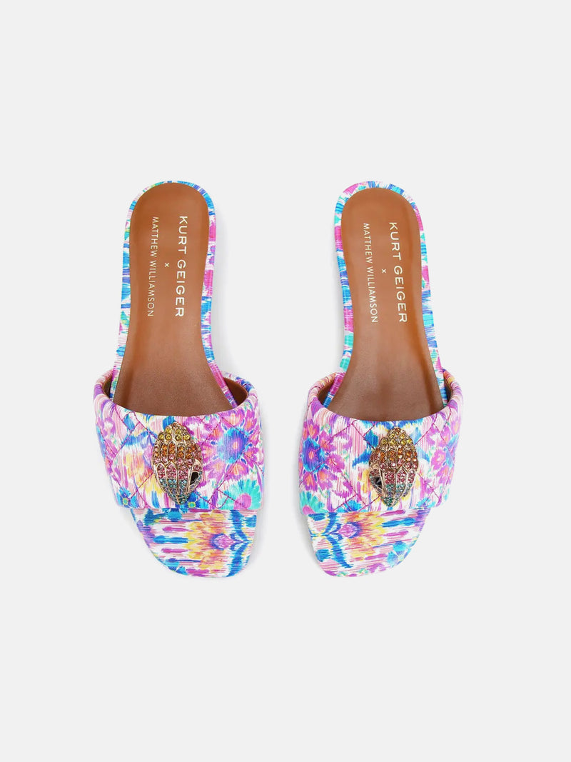 Kurt Geiger London Matthew Williamson Kensington Flat Sandal - Pink Combination