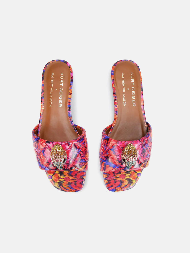 Kurt Geiger London Matthew Williamson Kensington Flat Sandal - Fushia Combination