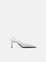 Zara Rhinestone Heeled Shoes - Silver (Defected)