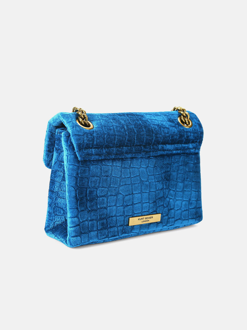 Kurt Geiger London Mini Velvet Kensington - Teal