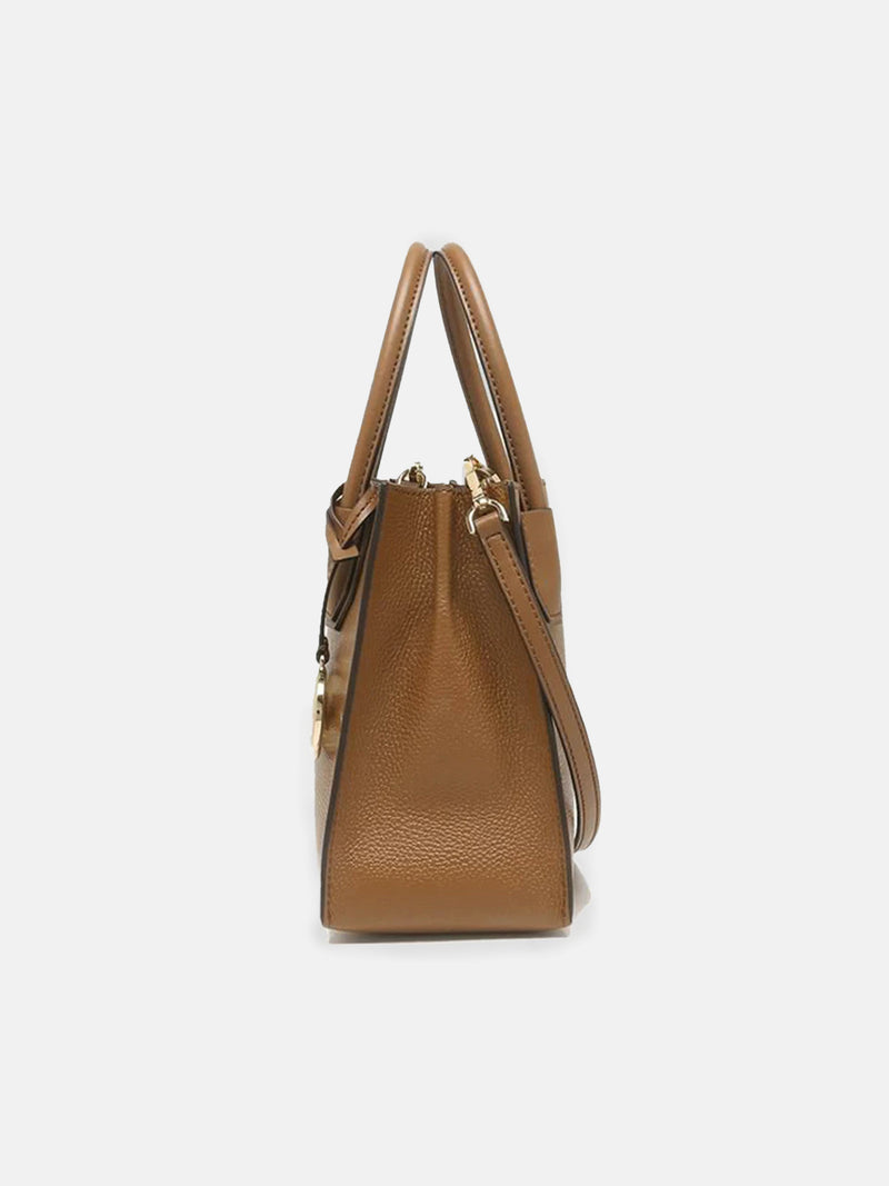 Michael Kors Mercer Medium Pebbled Leather Crossbody Bag - Luggage