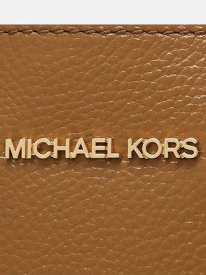 Michael Kors Mercer Medium Pebbled Leather Crossbody Bag - Luggage