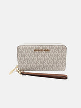 Michael Kors Jet Set Travel Large Travel Signature Continental Wallet - Vanilla