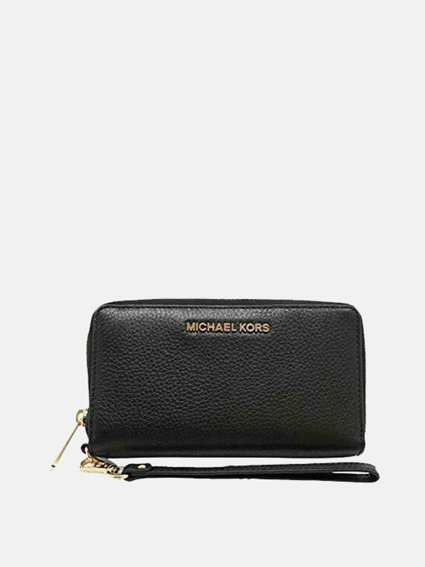 Michael Kors Jet Set Large Flat Multifunction Phone Case Wallet - Black