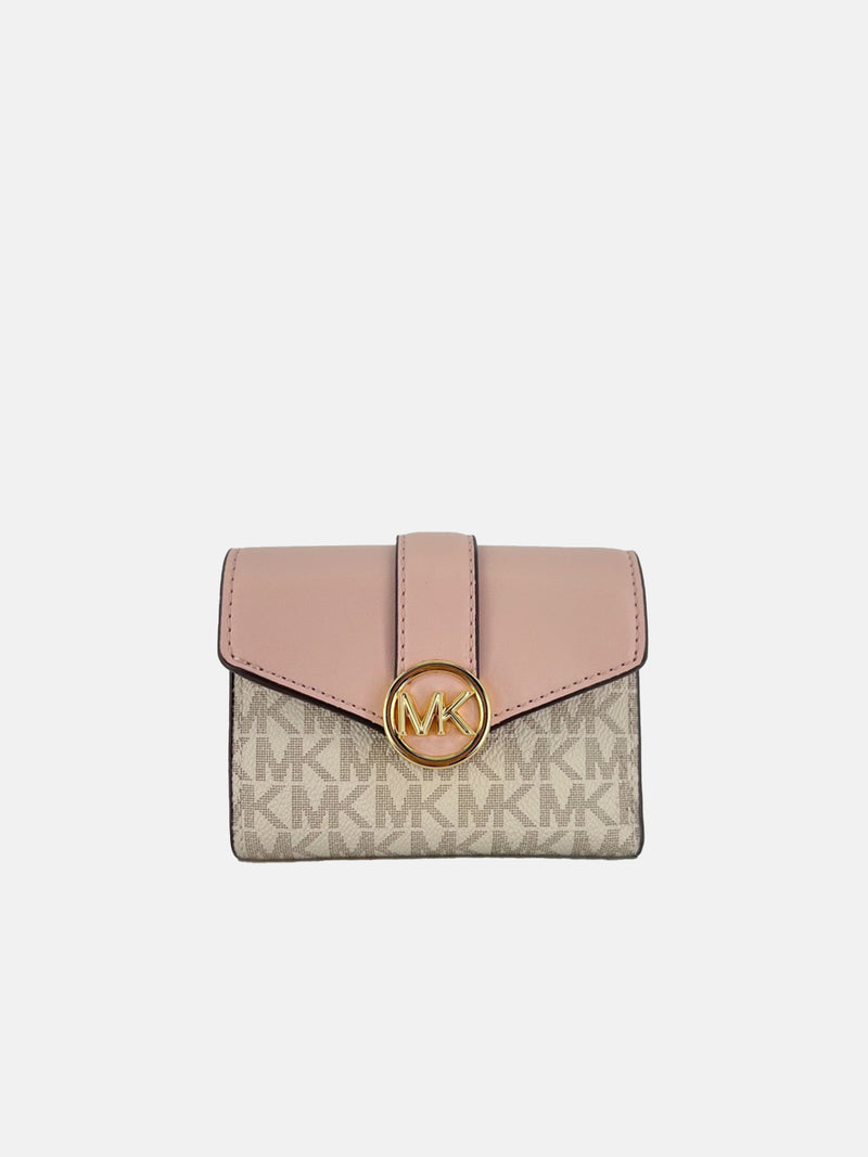 Michael Kors Carmen Medium Flap Bifold Wallet - Powder Blush