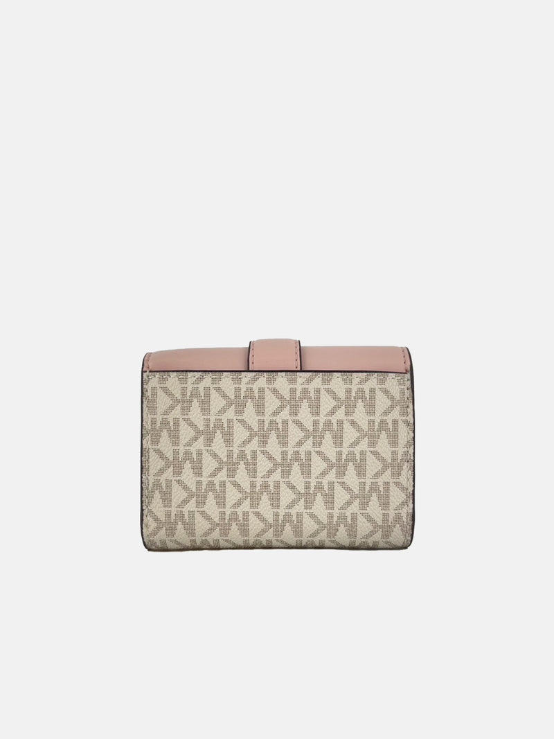 Michael Kors Carmen Medium Flap Bifold Wallet - Powder Blush
