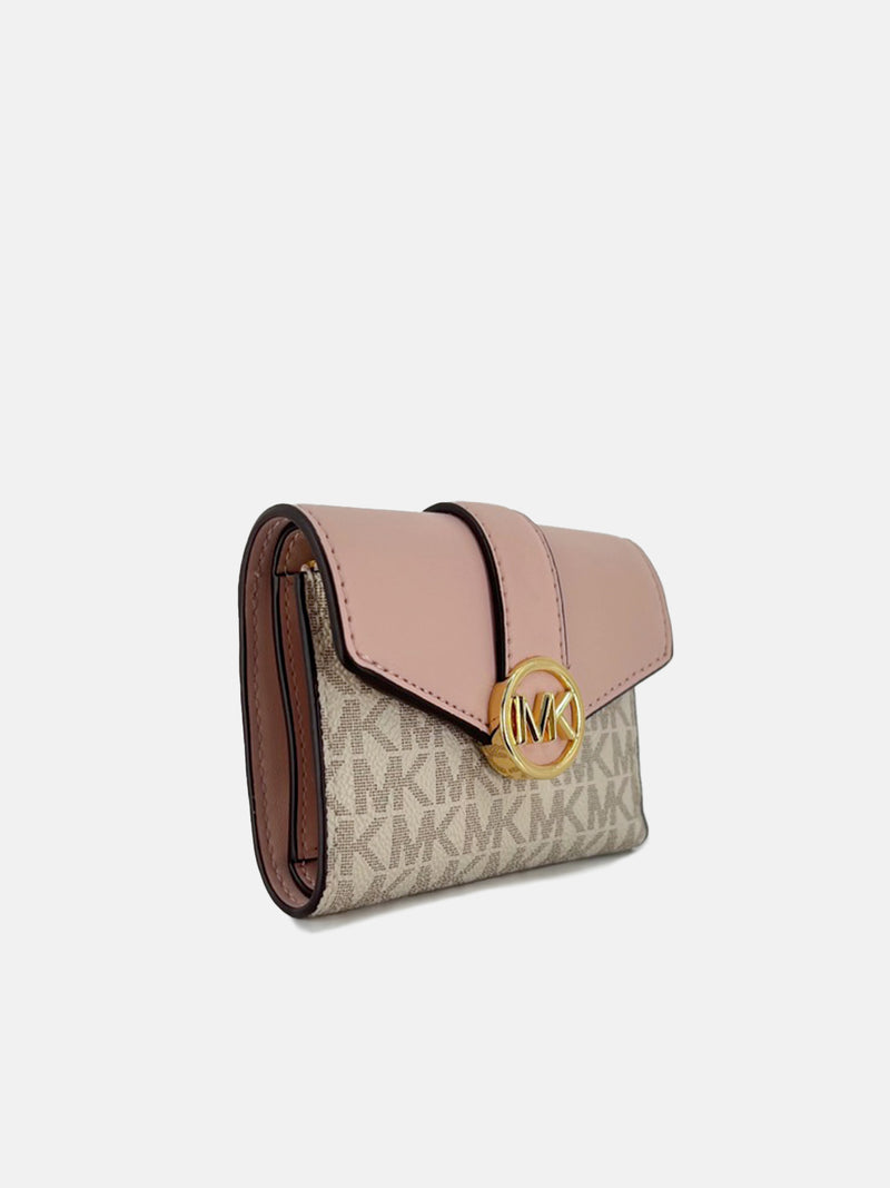 Michael Kors Carmen Medium Flap Bifold Wallet - Powder Blush