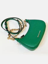 Michael Kors Cora Mini Zip Pouchette Shoulder Crossbody Bag - Palmetto Green