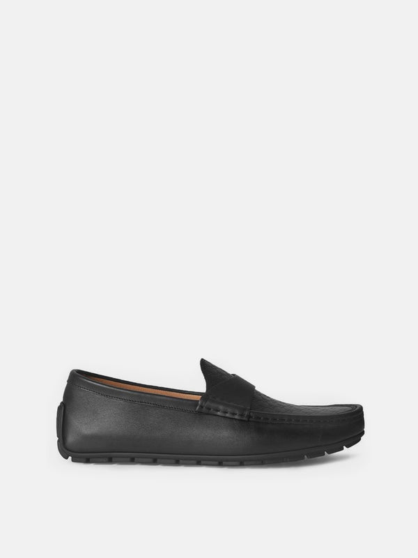 Gucci Mocca Logo Monogram Loafers - Black