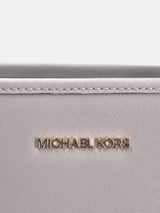 Michael Kors Jet Set Saffiano Zip Top Tote Bag - Pearl Grey