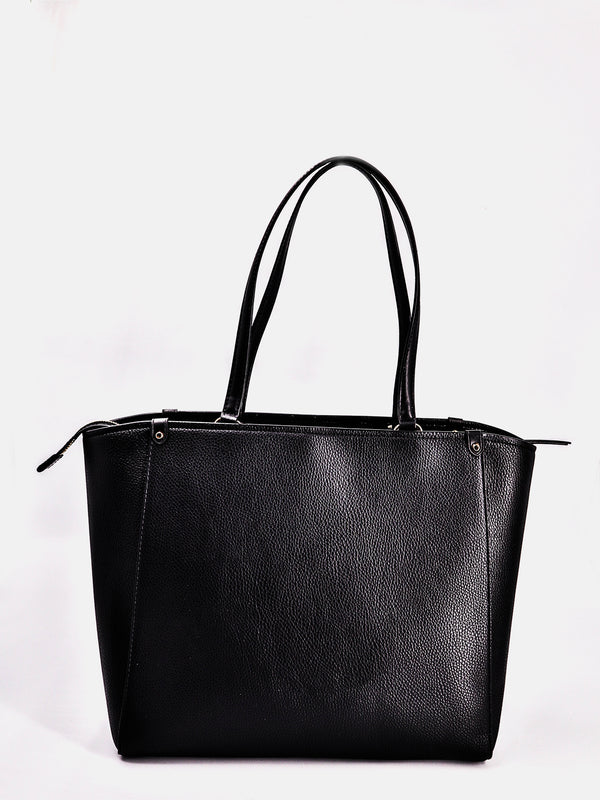 Michael Kors Holly Large Studded Faux Leather Tote Bag - Black