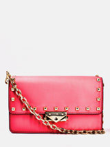 Michael Kors Cece Medium Studded Faux Leather Clutch - Pink