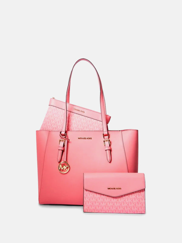 Michael Kors Charlotte 3-in-1 Large Leather Tote Bag - Pink