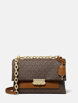 Michael Kors Cece Medium Flap Pkt Shoulder Bag - Signature Brown