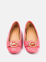 Michael Kors Fulton Faux Saffiano Leather Moccasin - Pink