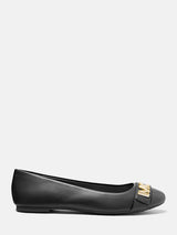 Michael Kors Jilly Faux Leather Ballet Flat - Black