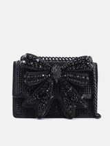 Kurt Geiger London Crystal Shoreditch Bow Bag - Black