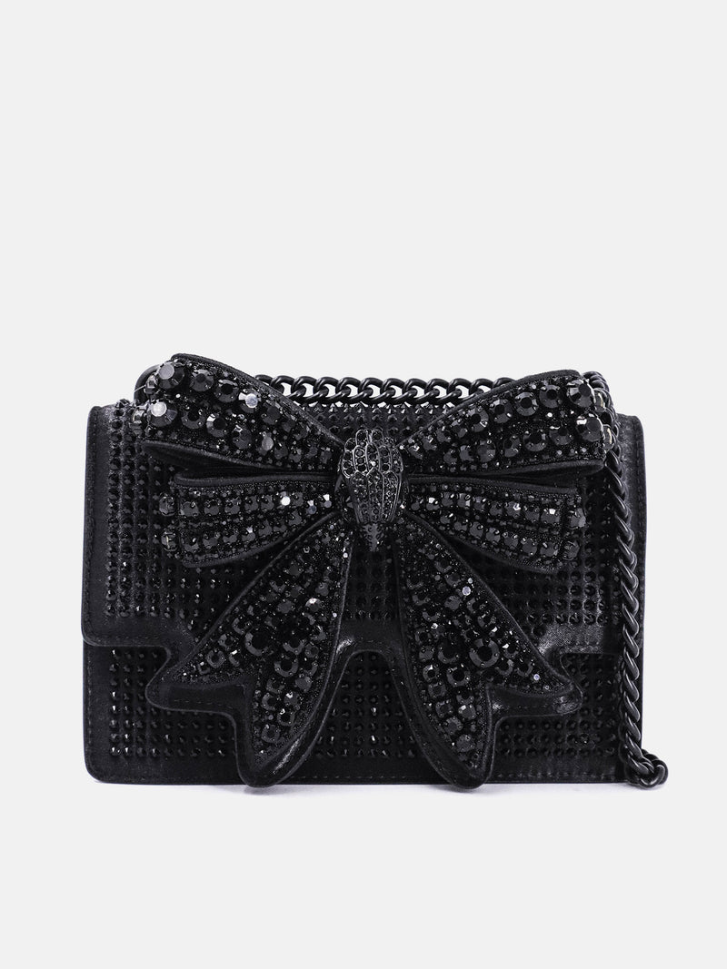 Kurt Geiger London Crystal Shoreditch Bow Bag - Black