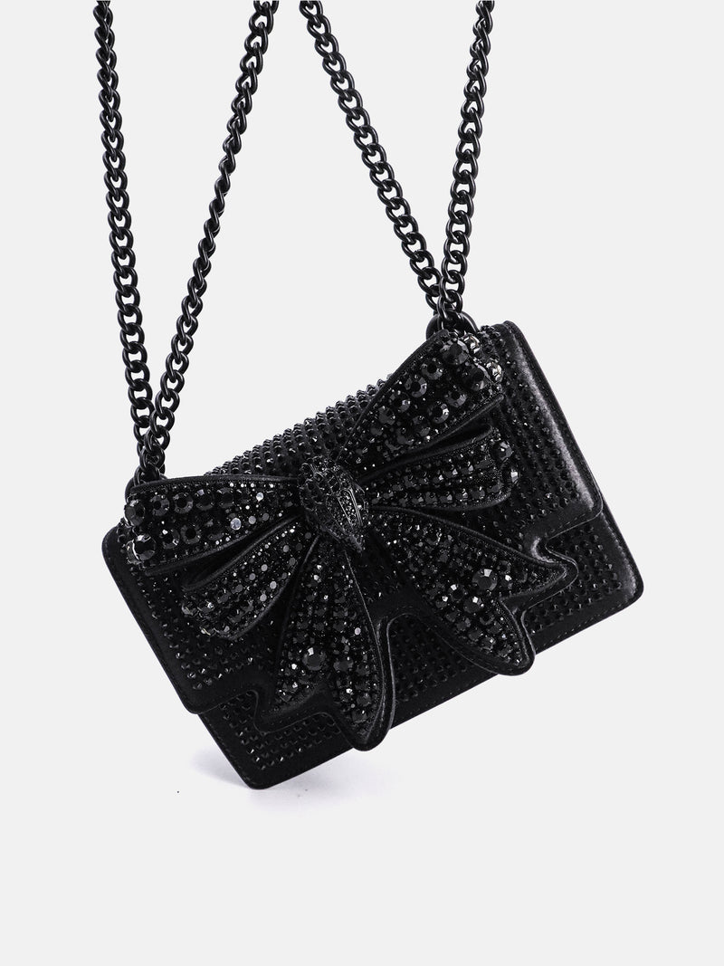 Kurt Geiger London Crystal Shoreditch Bow Bag - Black