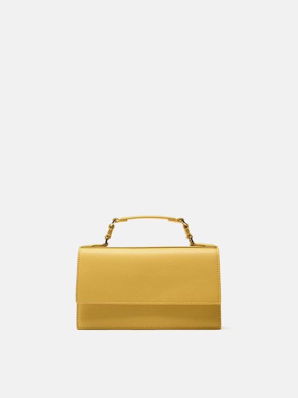 Zara Mini City Bag With Flap - Yellow