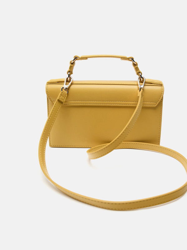 Zara Mini City Bag With Flap - Yellow