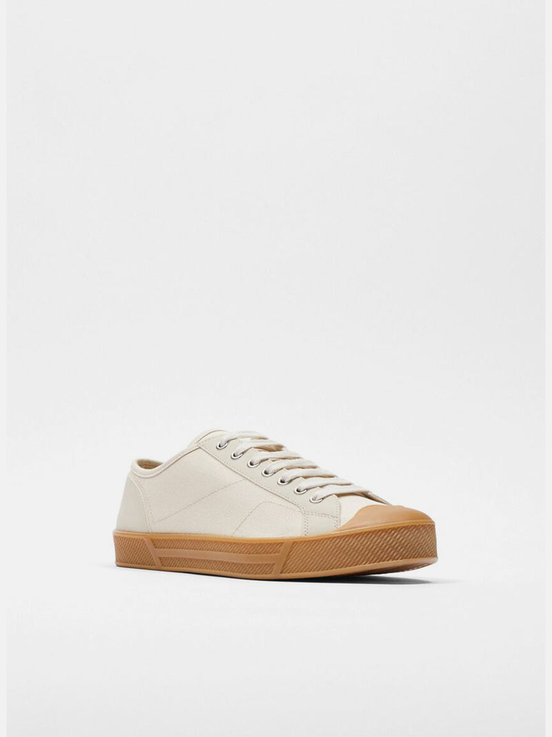 Zara Combined Sneakers - Beige