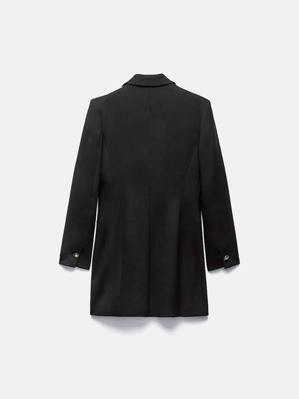 Zara Long Fitted Blazer - Black