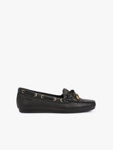 Kurt Geiger London Eagle Moccasin Flat - Black