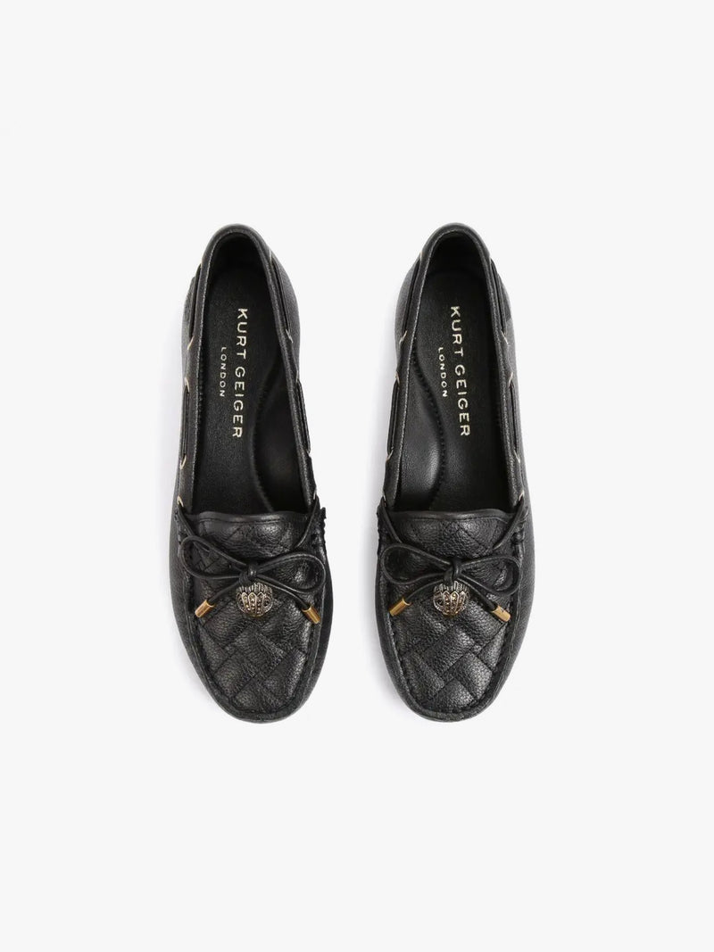 Kurt Geiger London Eagle Moccasin Flat - Black