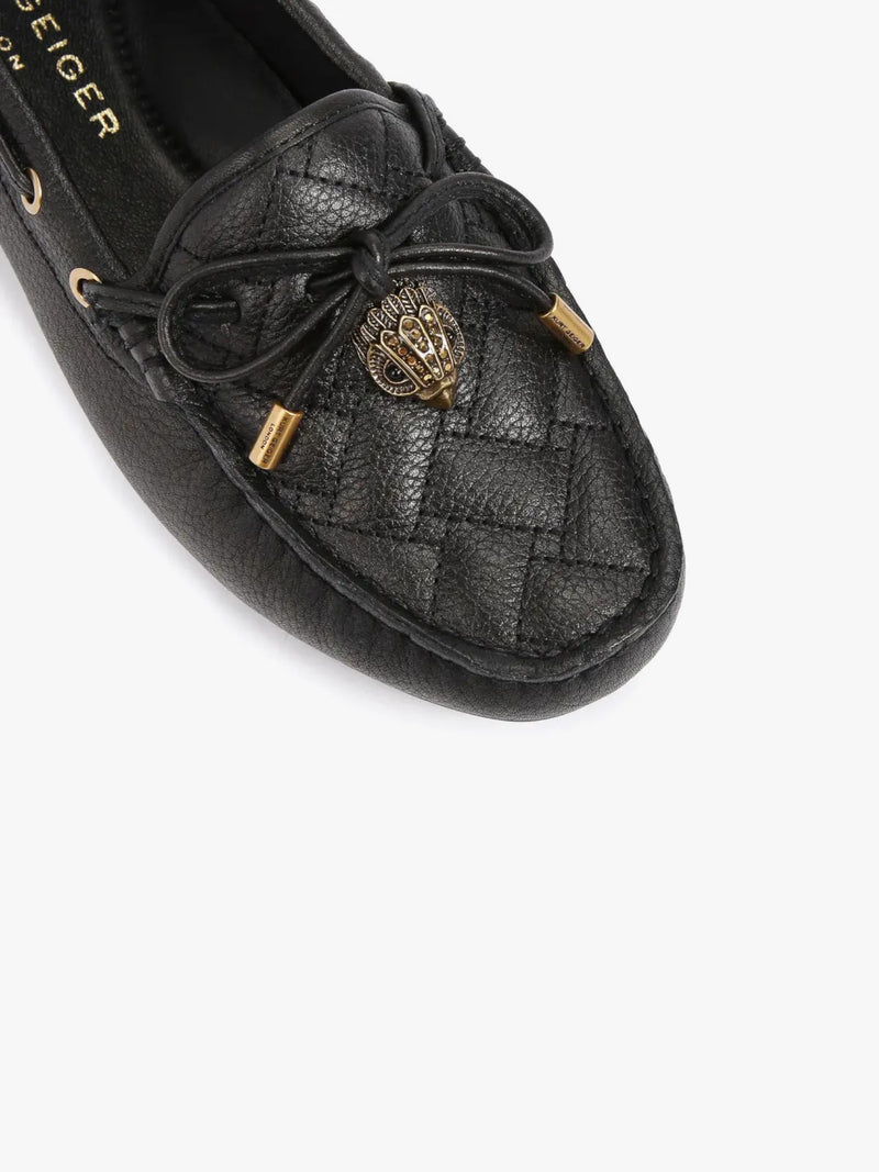 Kurt Geiger London Eagle Moccasin Flat - Black