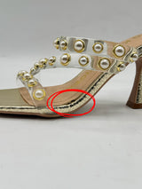 KG Kurt Geiger Sierra Flared Heels - Gold (Defected)