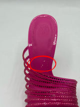 Zara Shiny Vinyl High Heel Sandal - Pink (Defected)