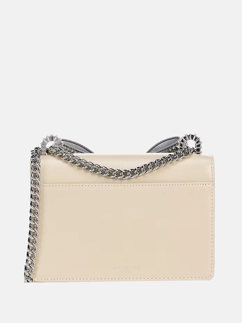 Kurt Geiger London Shoreditch Crystal Bow Crossbody Bag - White/Other