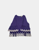 Primark Blue Embroidered Top
