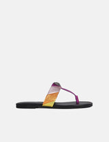 Kurt Geiger London Kensington T-Bar Sandal - Multi (Defected)