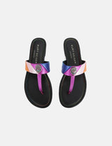 Kurt Geiger London Kensington T-Bar Sandal - Multi (Defected)
