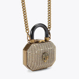 Kurt Geiger Micro Top Handle Clutch Bag - Beige